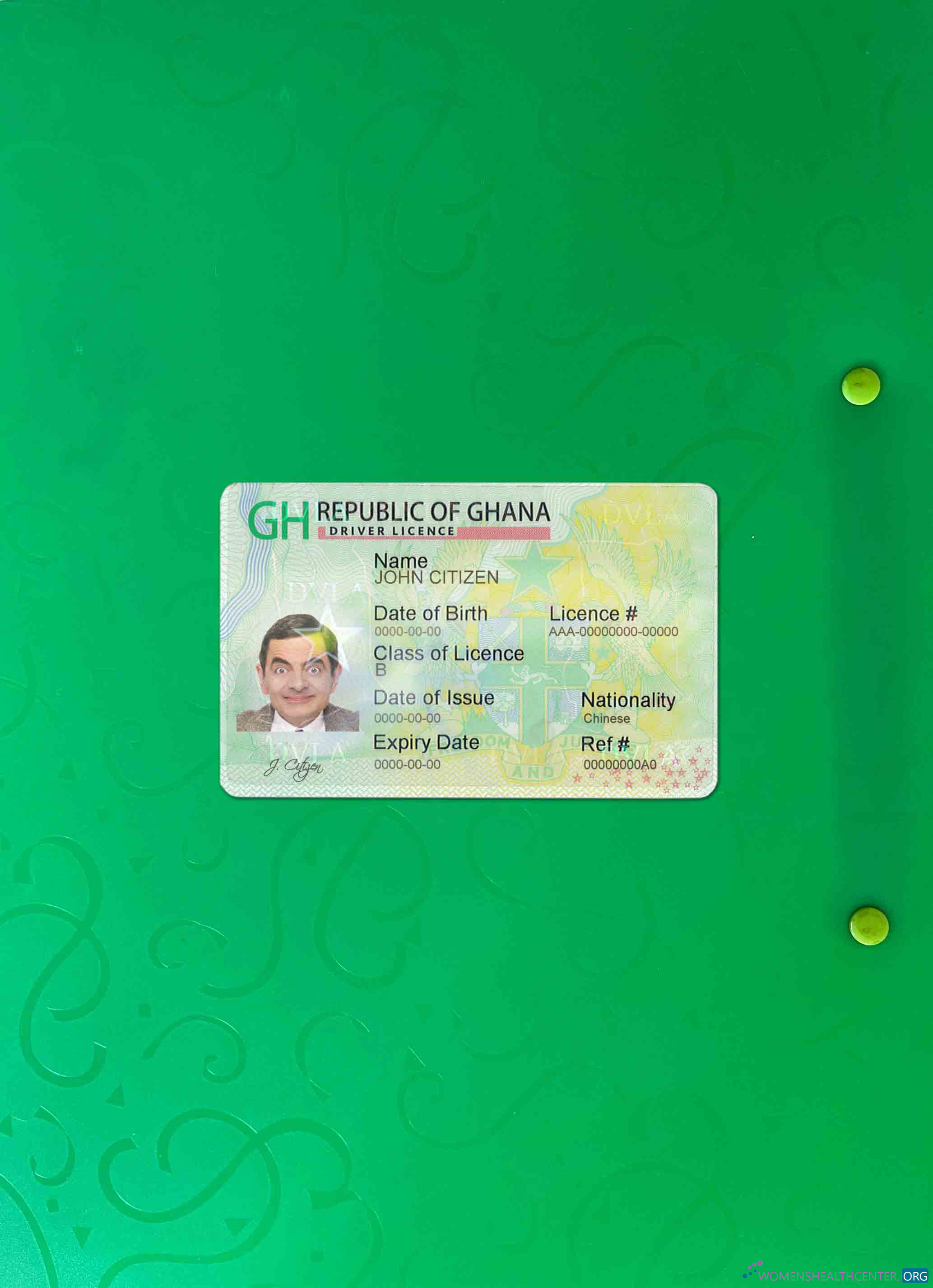 Download Ghana DL photolook FRONT Photoshop template